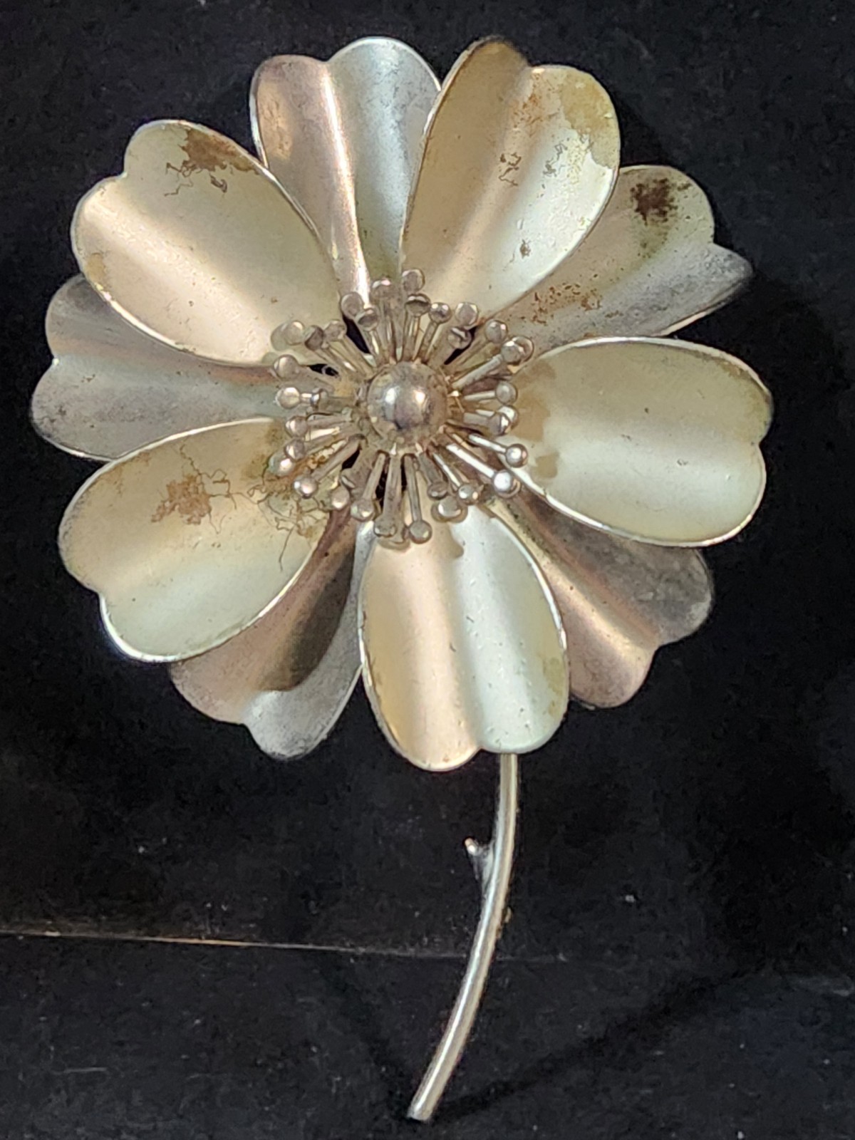 Flower Aluminum Brooch Pin Multicolor Decorative Collectible S1