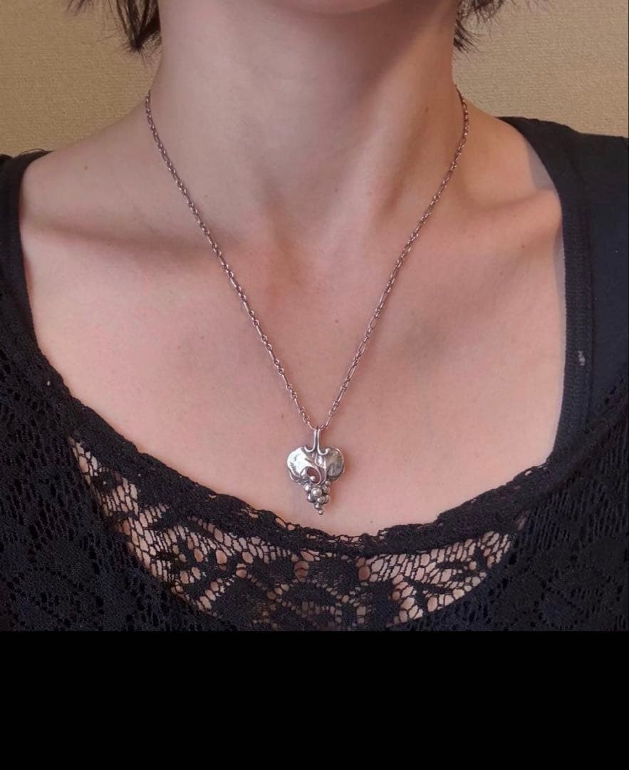 Georg Jensen Necklace 1996 Sterling Silver Grape Design 45cm Chain