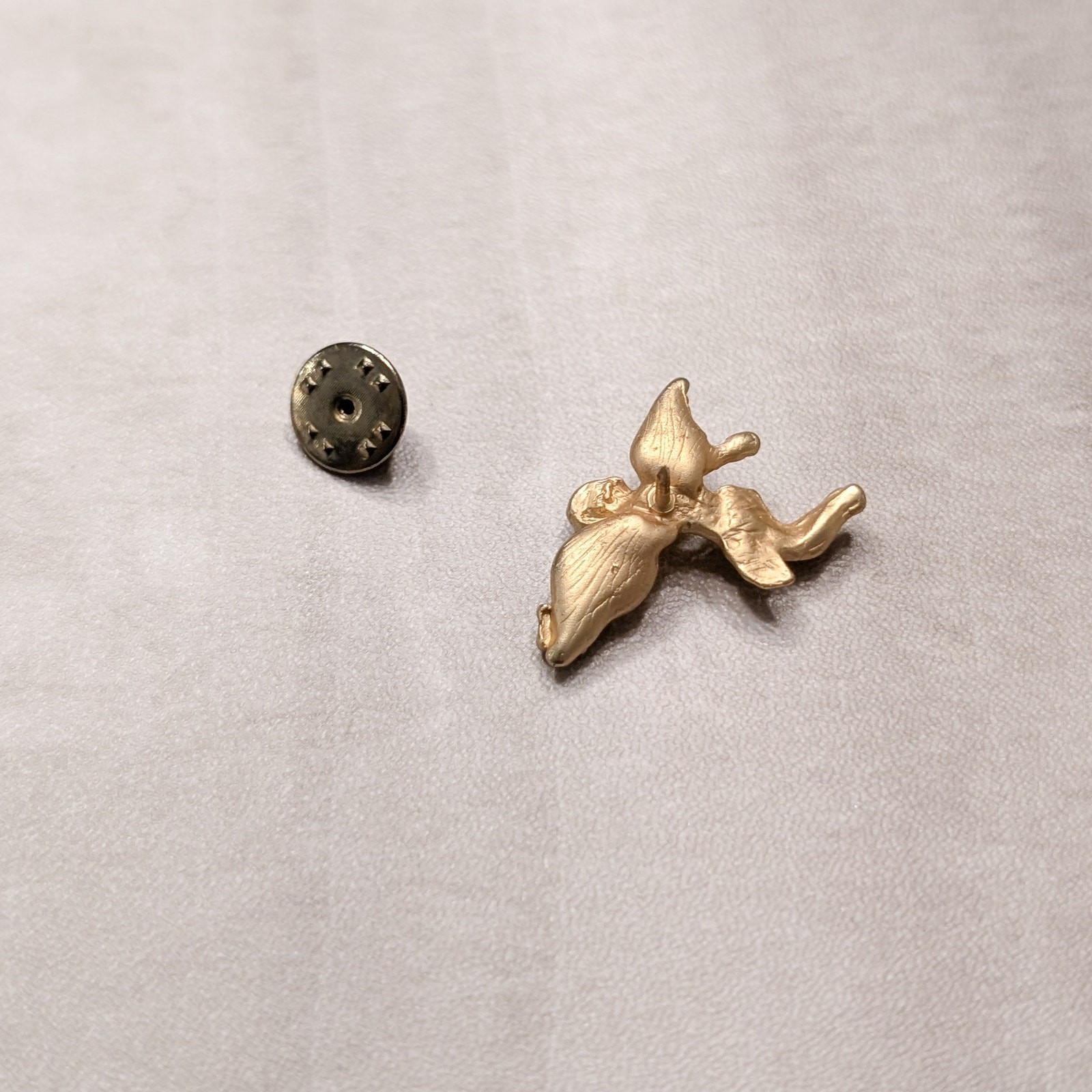 Vintage Brooch / Pin – Gold Tone with Rhinestone Cupid Angel Cherub 1 & 1/8″