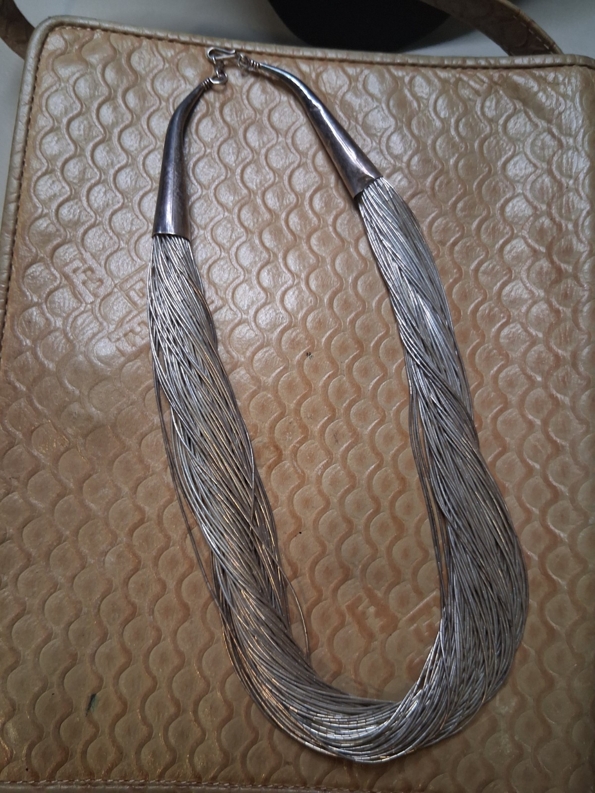 AMAZING 100 Strand Liquid Silver Necklace 16in