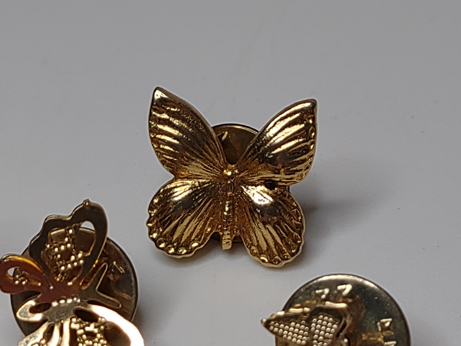 Lot Of 8 Gold Tone Butterfly Pins 8 Pc Butterfly Pin Lot