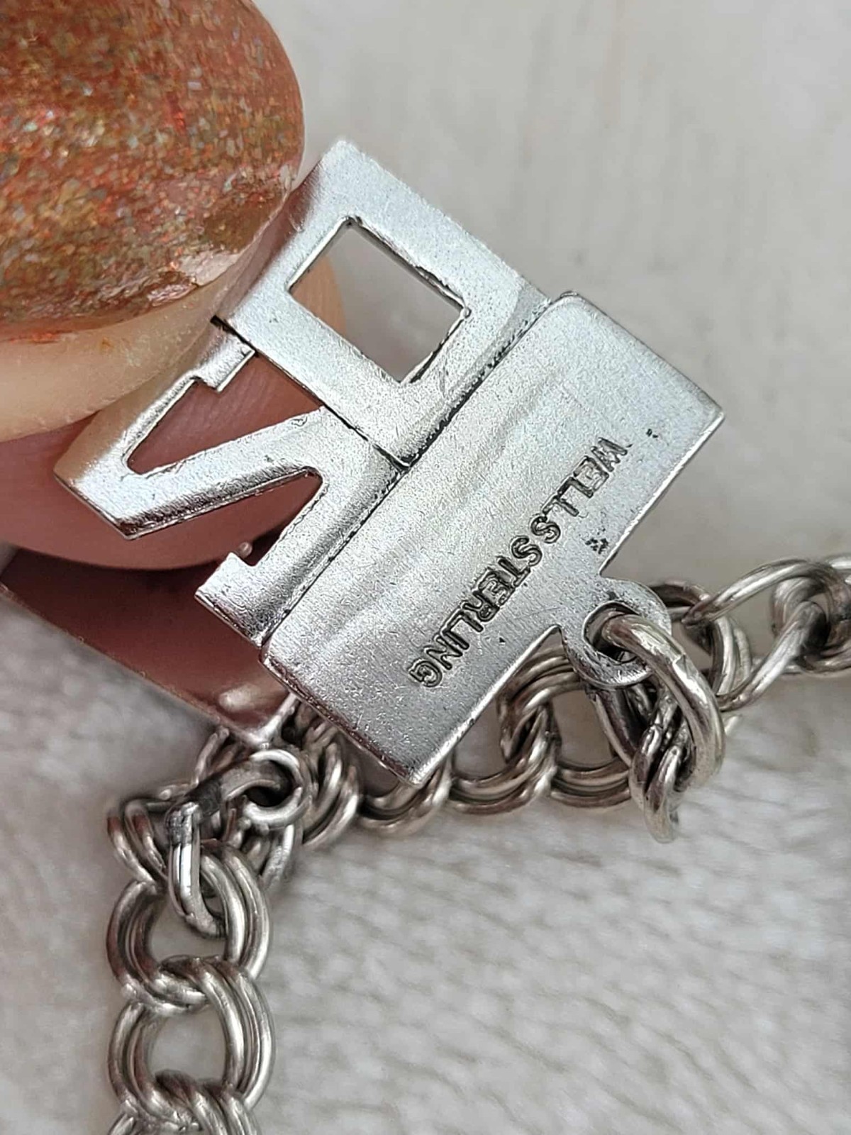 Vintage Sterling Silver Michigan Coins Banjo Grad 7 Charm Bracelet 7″ – 21.4g