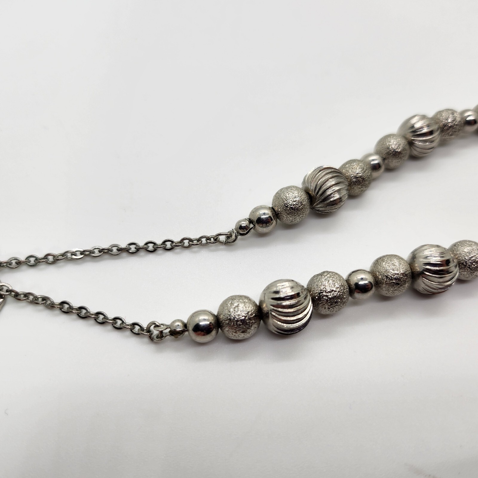 Monet – Silver Tone – Ball Necklace – See Photos For Size And Condition