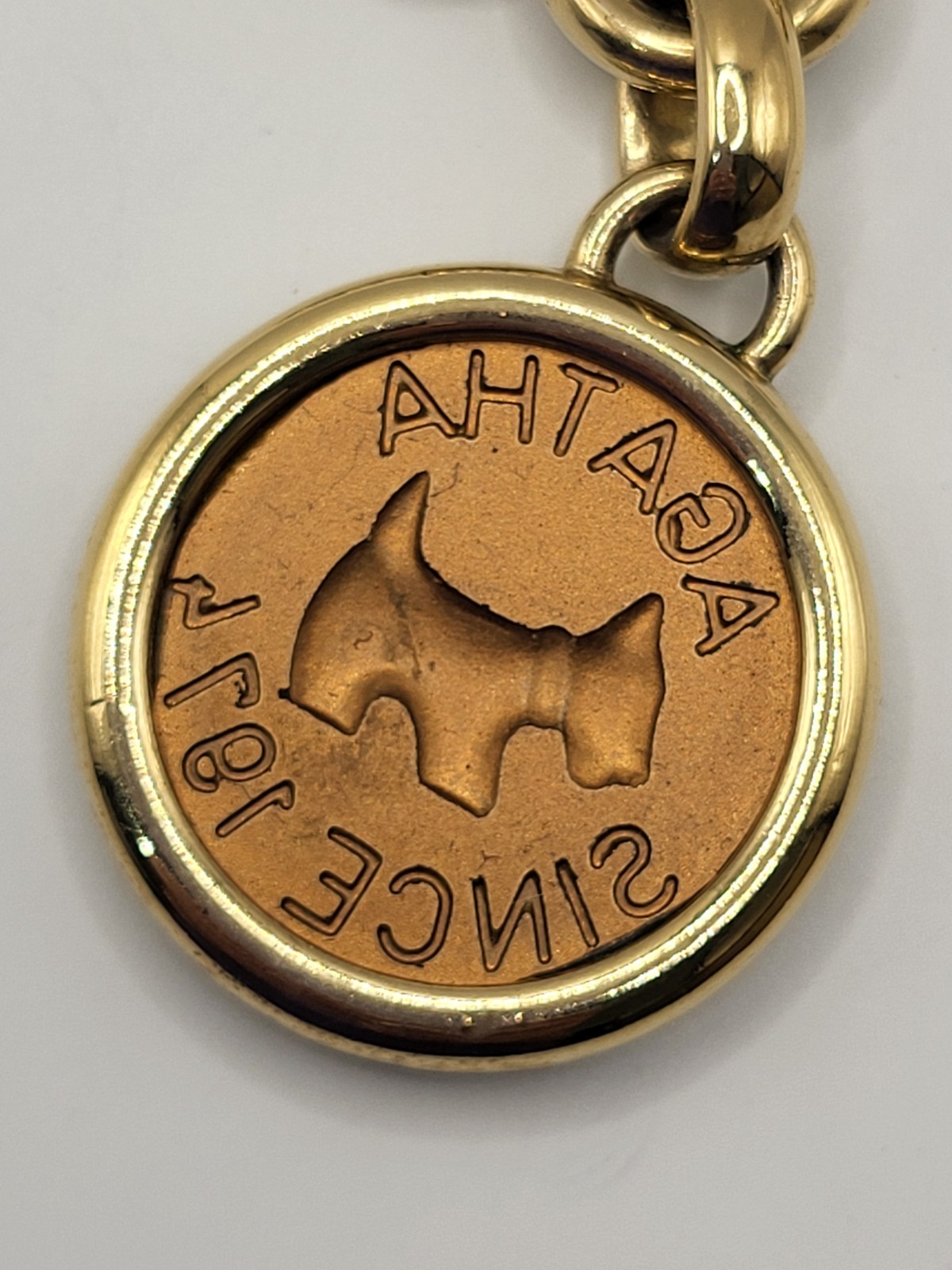 AGATHA PARIS 1974 Heavy Couture Scottie Terrier Dog Pendant Convertible Necklace