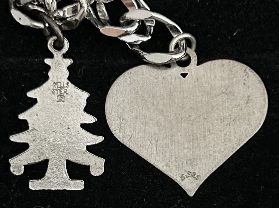 Sterling Silver 6 Charm Bracelet