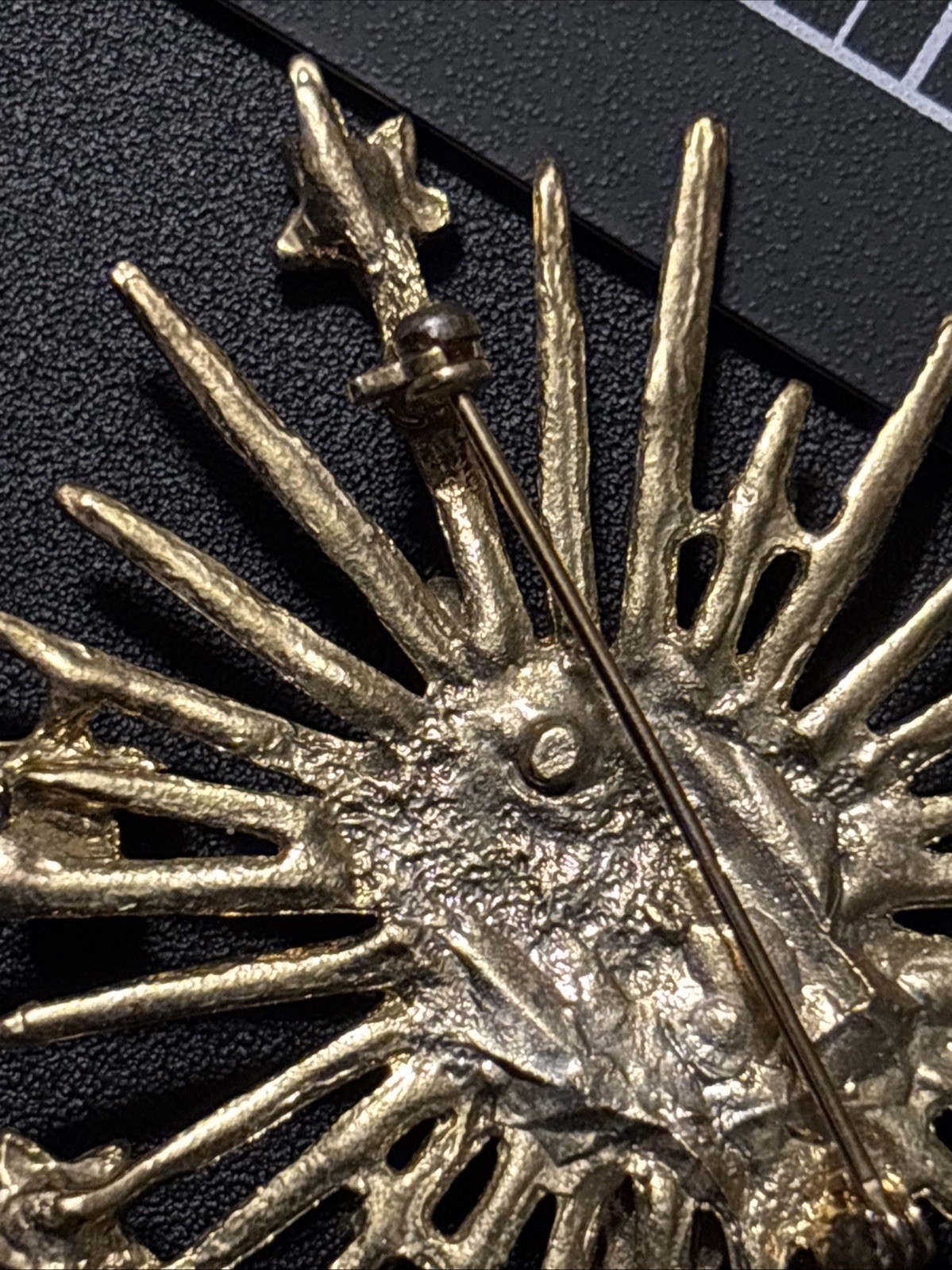 Large Starburst Angel Cherub Brooch