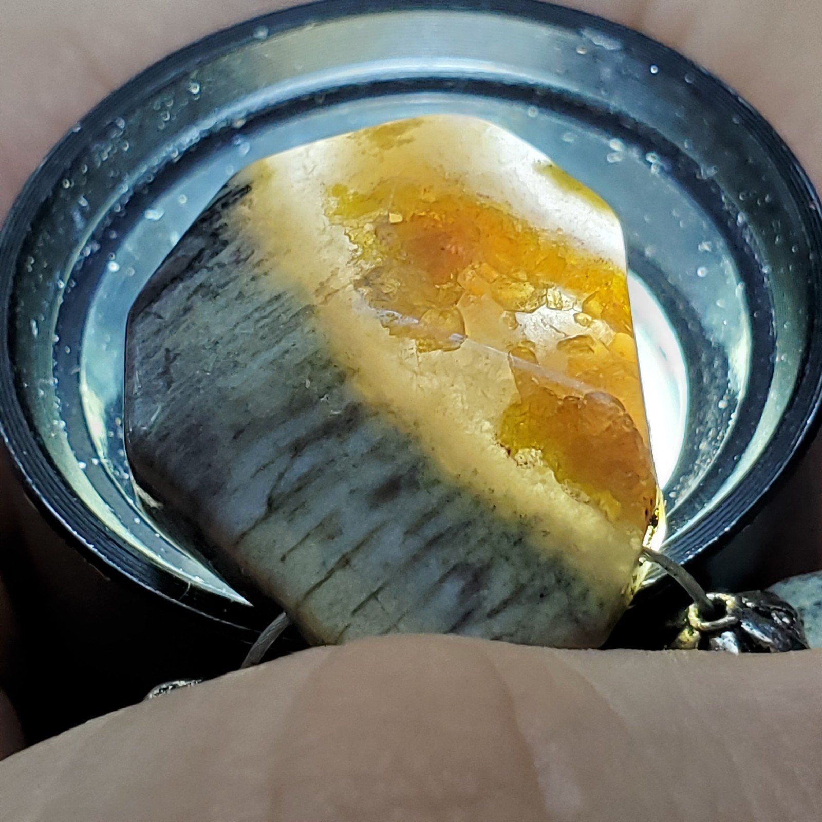 VINTAGE SOUTH WESTERN STERLING SILVER – SILVER LACE ONYX NENCKLACE