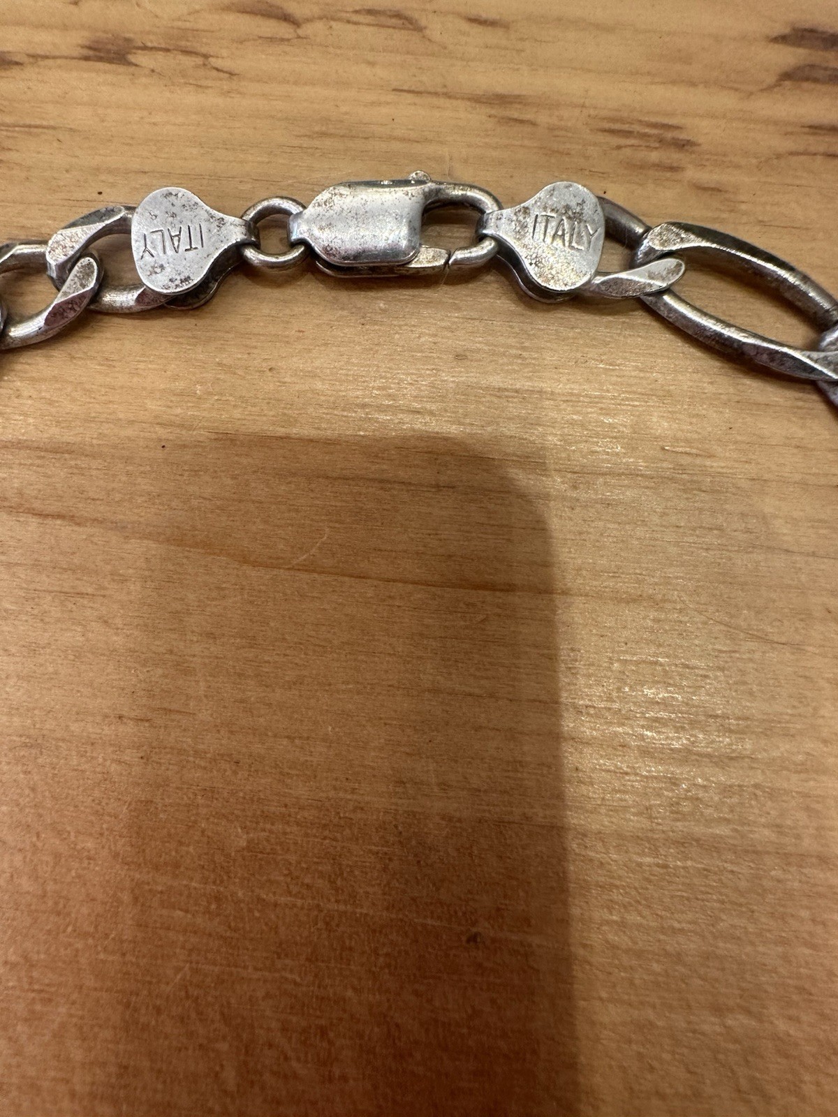 Vintage Sterling Silver 925 solid Italy Figaro Chain 18inch 36g