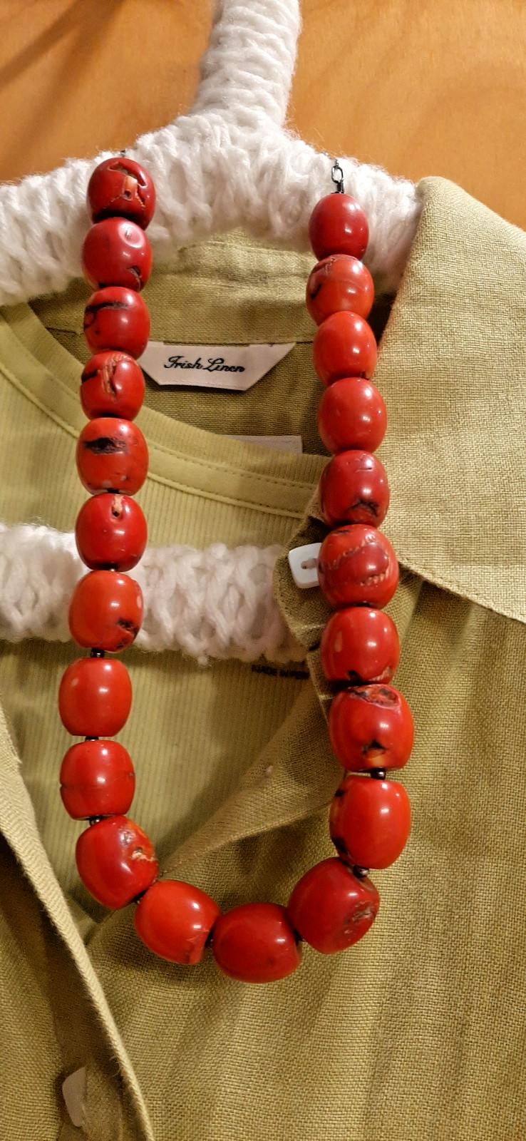 Vintage, Red Chunky Coral Necklace