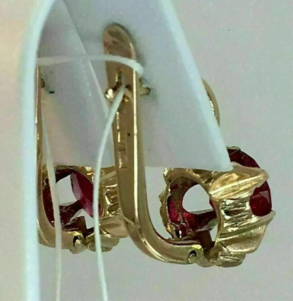 Round Cut Lab Created Diamond Engagement Woman’s Earring 14K Yellow Gold Finish