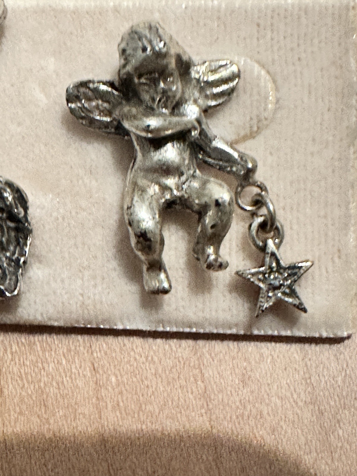 Vintage Kirk’s Folly Angel Cherub Silver tone 3 pcs Pin Brooch New