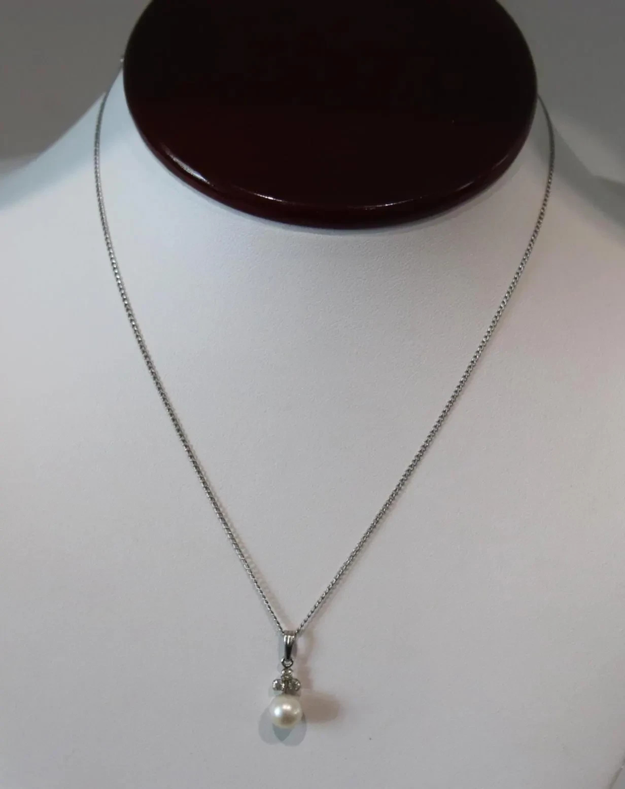 Vintage 12k White Gold Filled Cultured Pearl Topaz Pendant Earring Set See Video