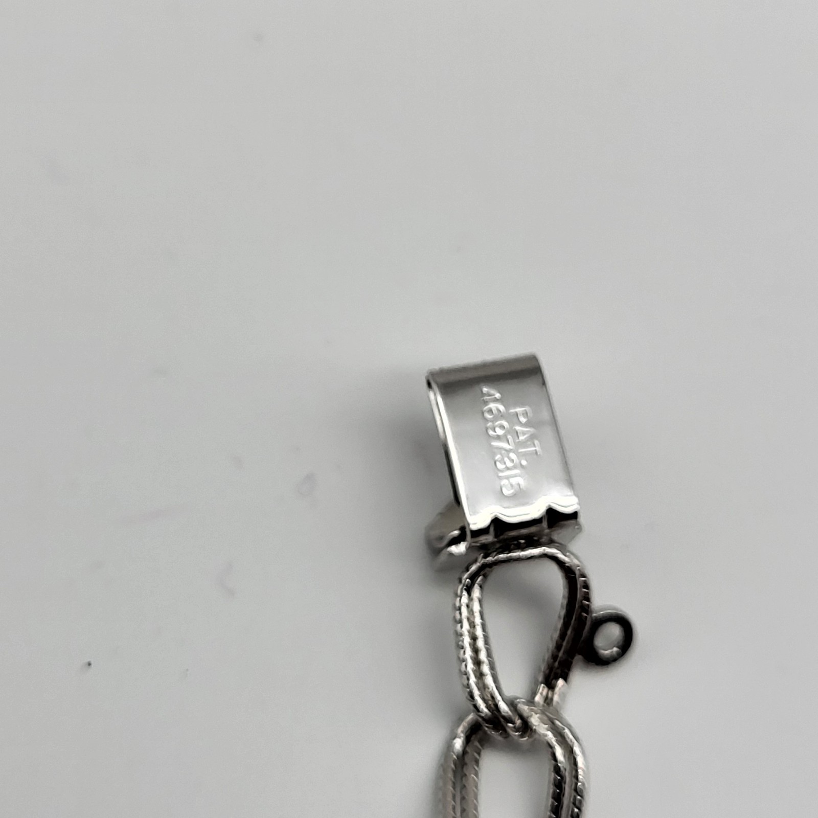 Vintage BEAU Double Link Starter Charm Bracelet Signed Sterling Silver 7.25″