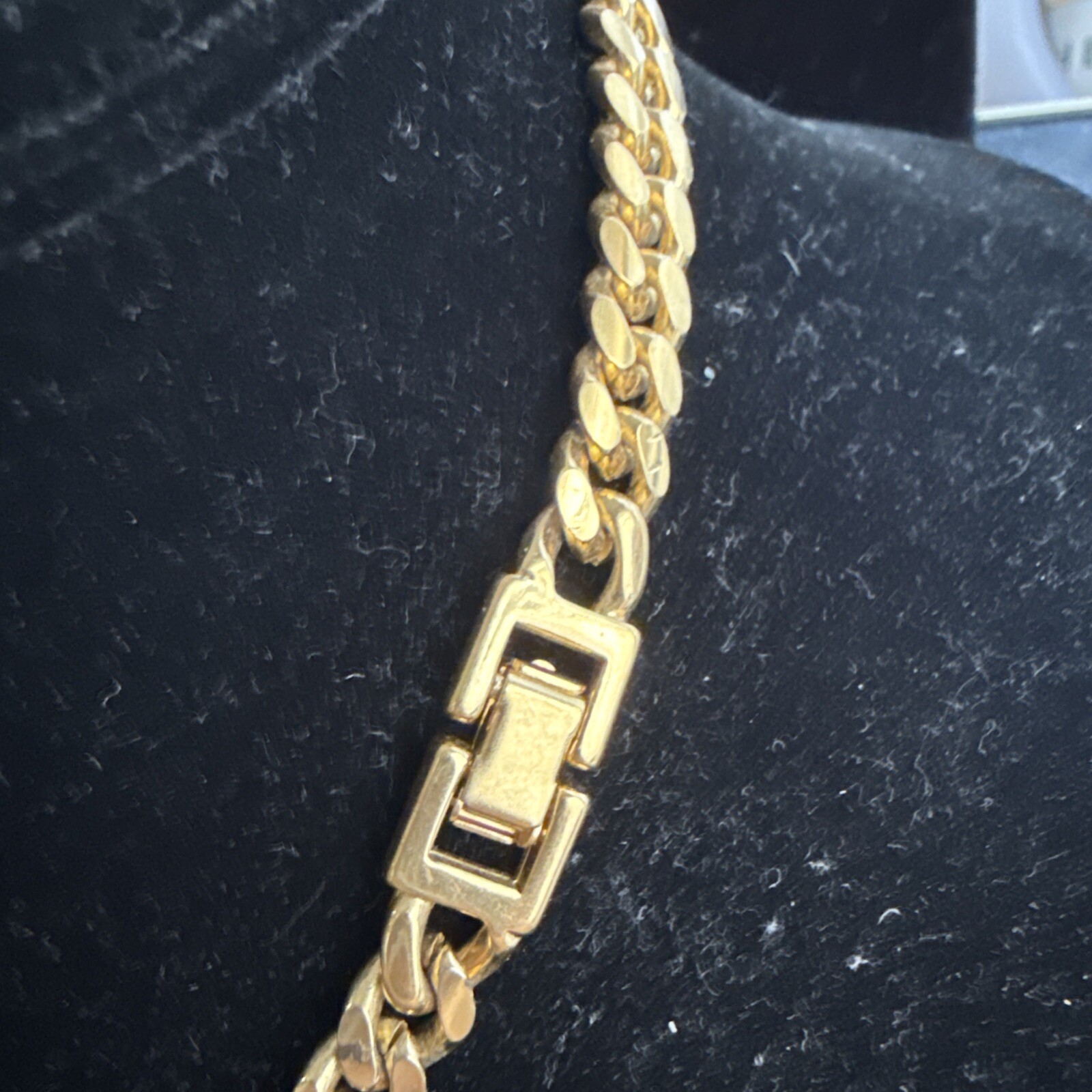Gold Tone Chevron Multi Colors Stones Necklace