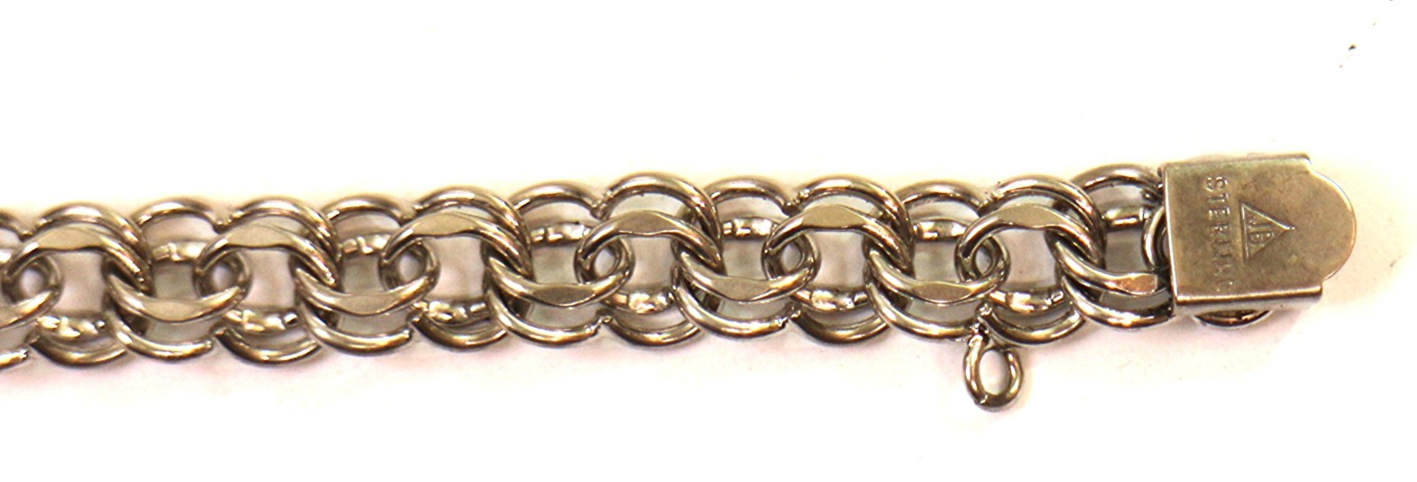 Vintage Jacoby Bender Double Side Classic Starter Charm Bracelet,Sterling Silver