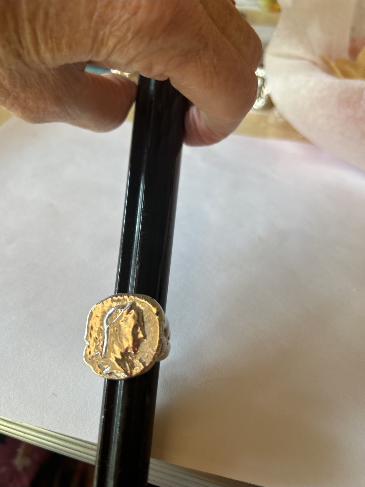 WHIMSICAL DIAN MALOUF Roman Coin STERLING SILVER RING SIZE 7
