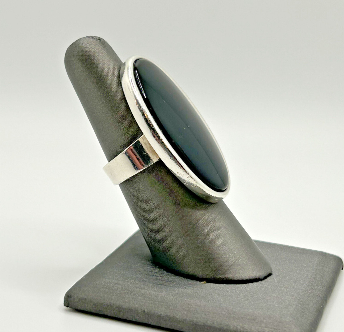 Neils Erik NE FROM Onyx~ Sterling Silver 925 Modernist Ring-Denmark- Size 7 #445