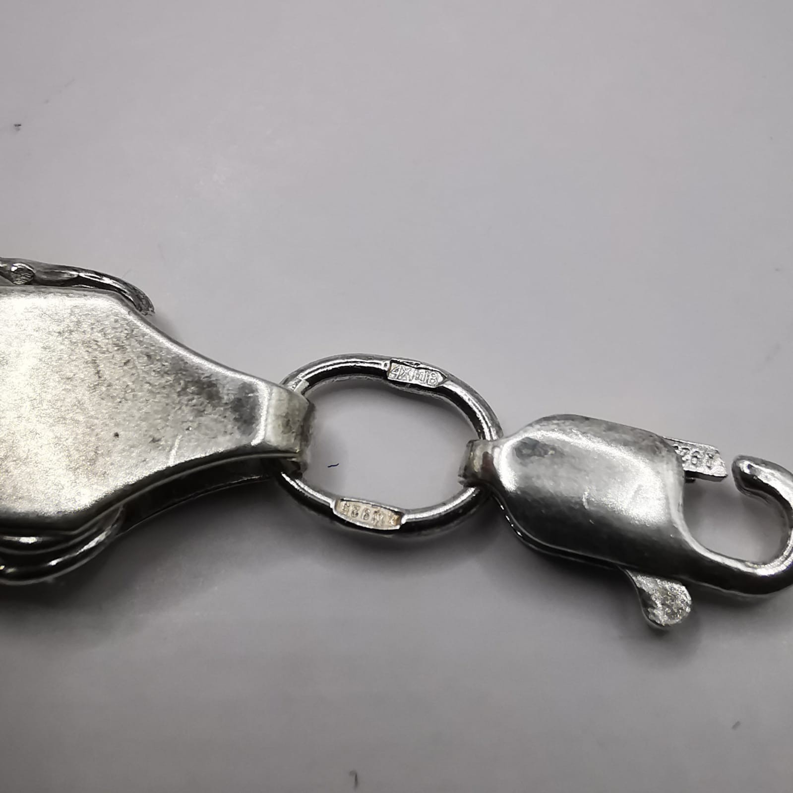 Vintage 925 Sterling Silver Bracelet 18.39g Handmade 7.28 Inches 1cm Wide