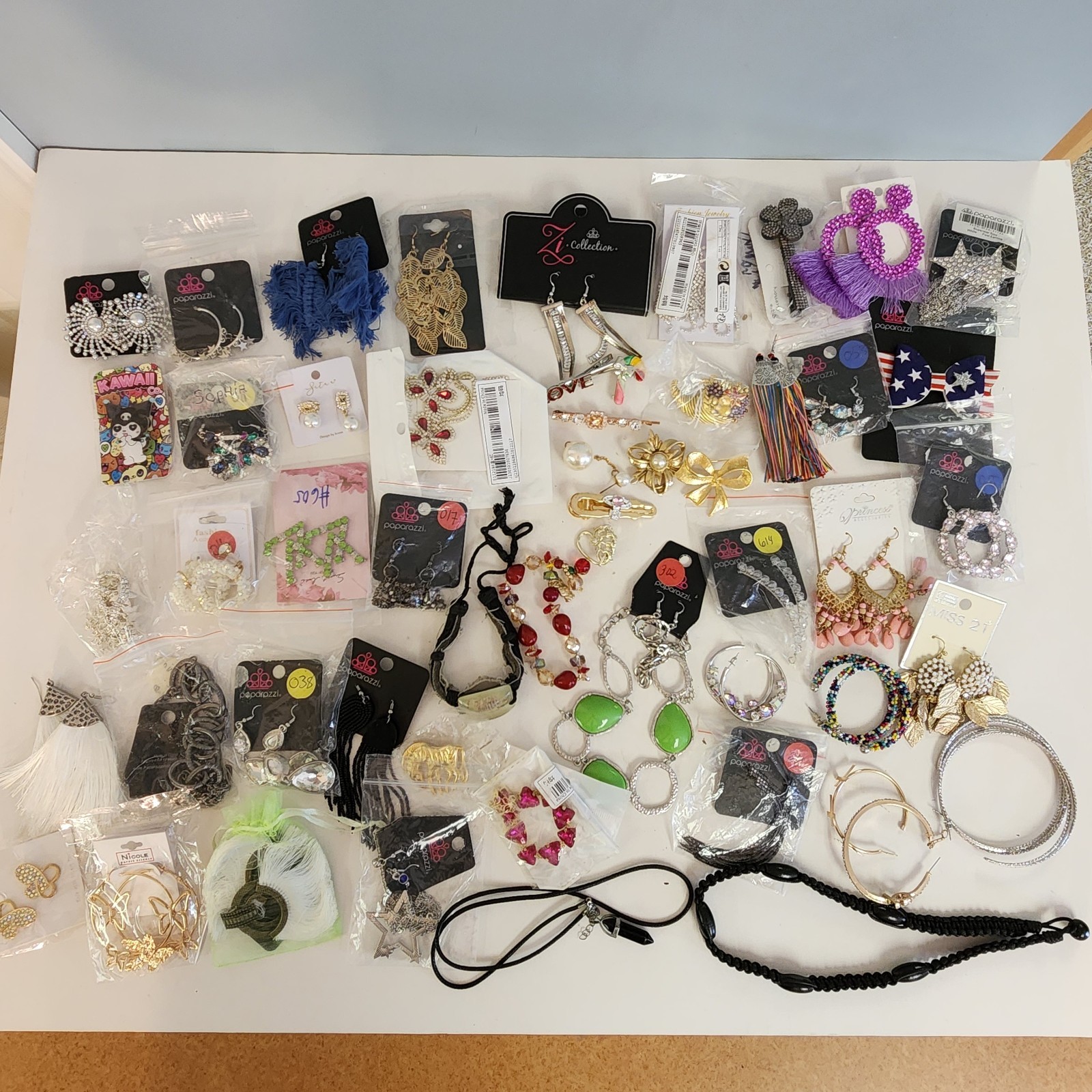 Lot (A) Of New & Used Costume Jewelry Modern Earrings Pins Necklaces Reseller