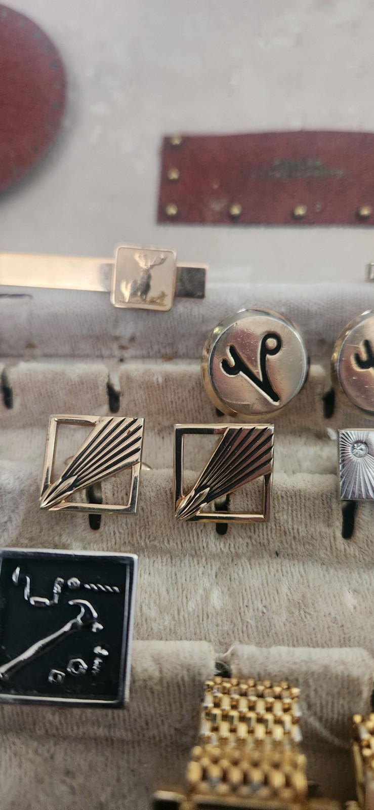 Mixed Brands Lot-Vintage Men’s Cuff Links, Tie Clips & Tacs-Swank Box Included