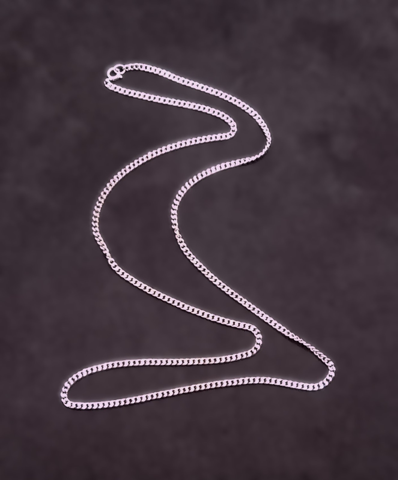 Vintage 925 Sterling Silver Curb Chain Necklace 24″ Long 3mm 9.4g
