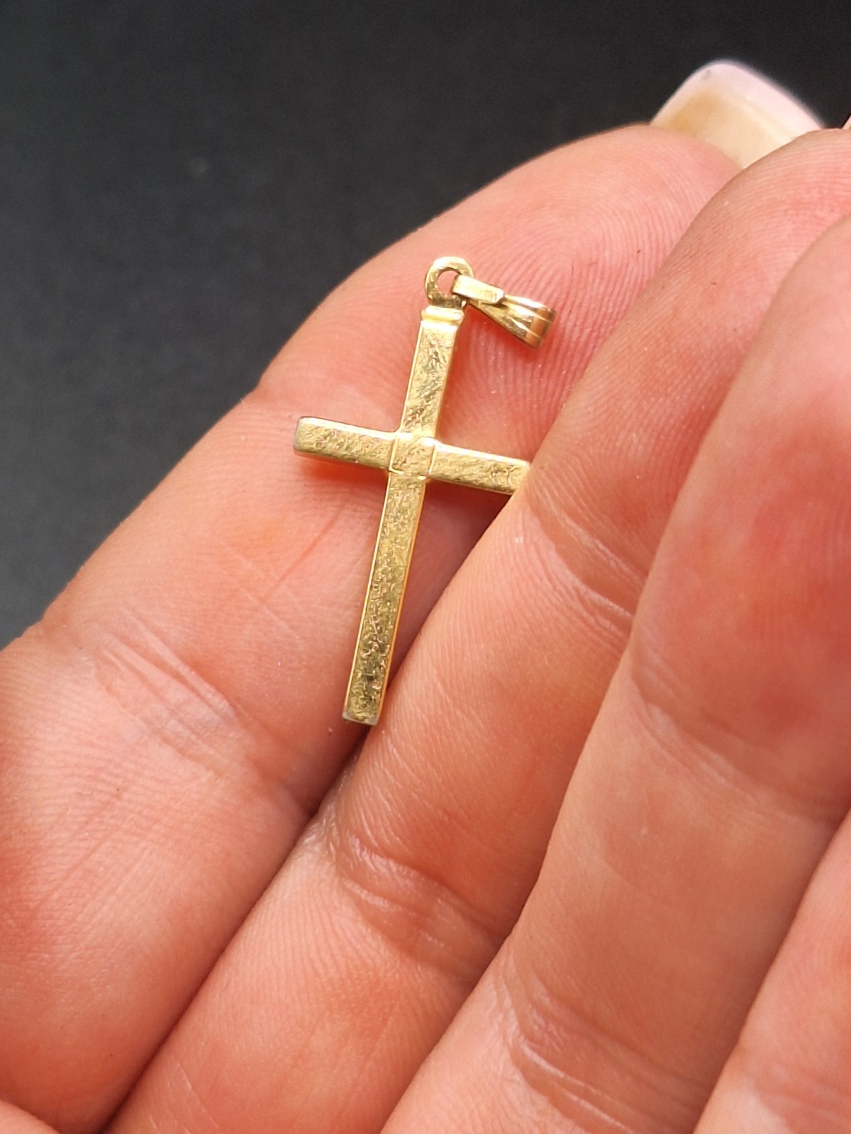 VTG 1/20 12k GF Gold Filled Etched Cross Pendant