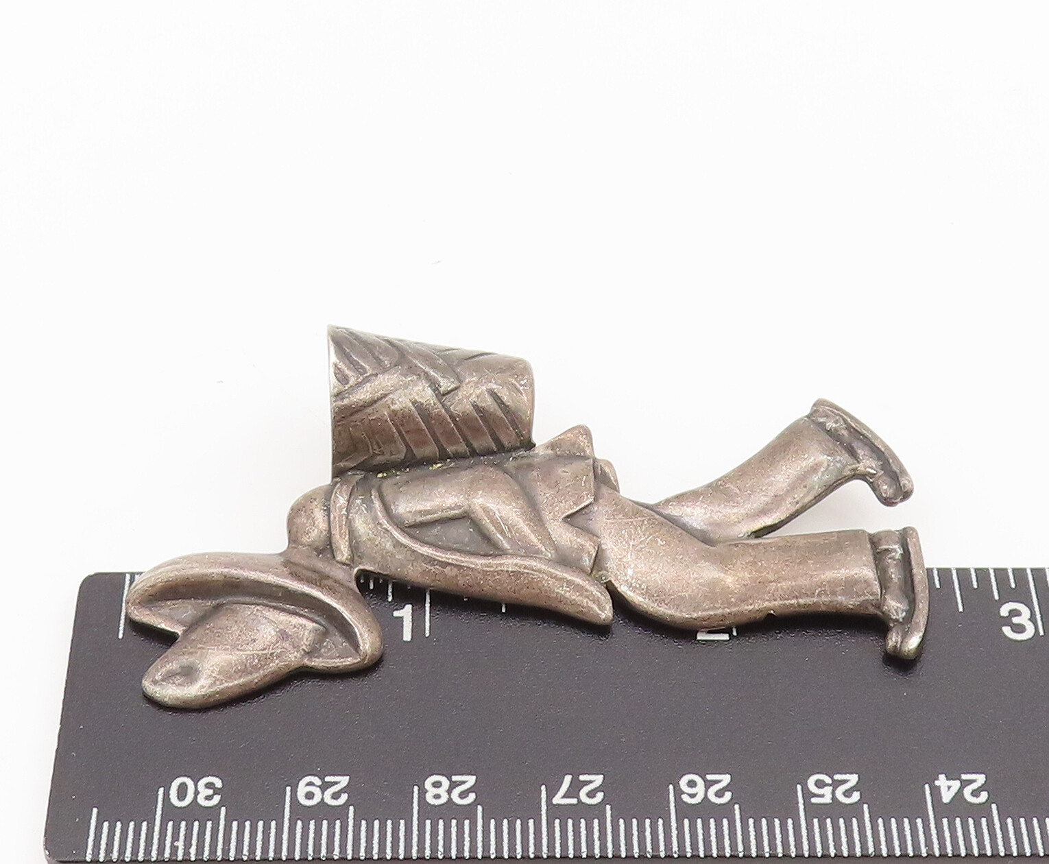 LOS CASTILLO TACO 925 Silver Vintage Antique Walking Boy Brooch Pin BP10305
