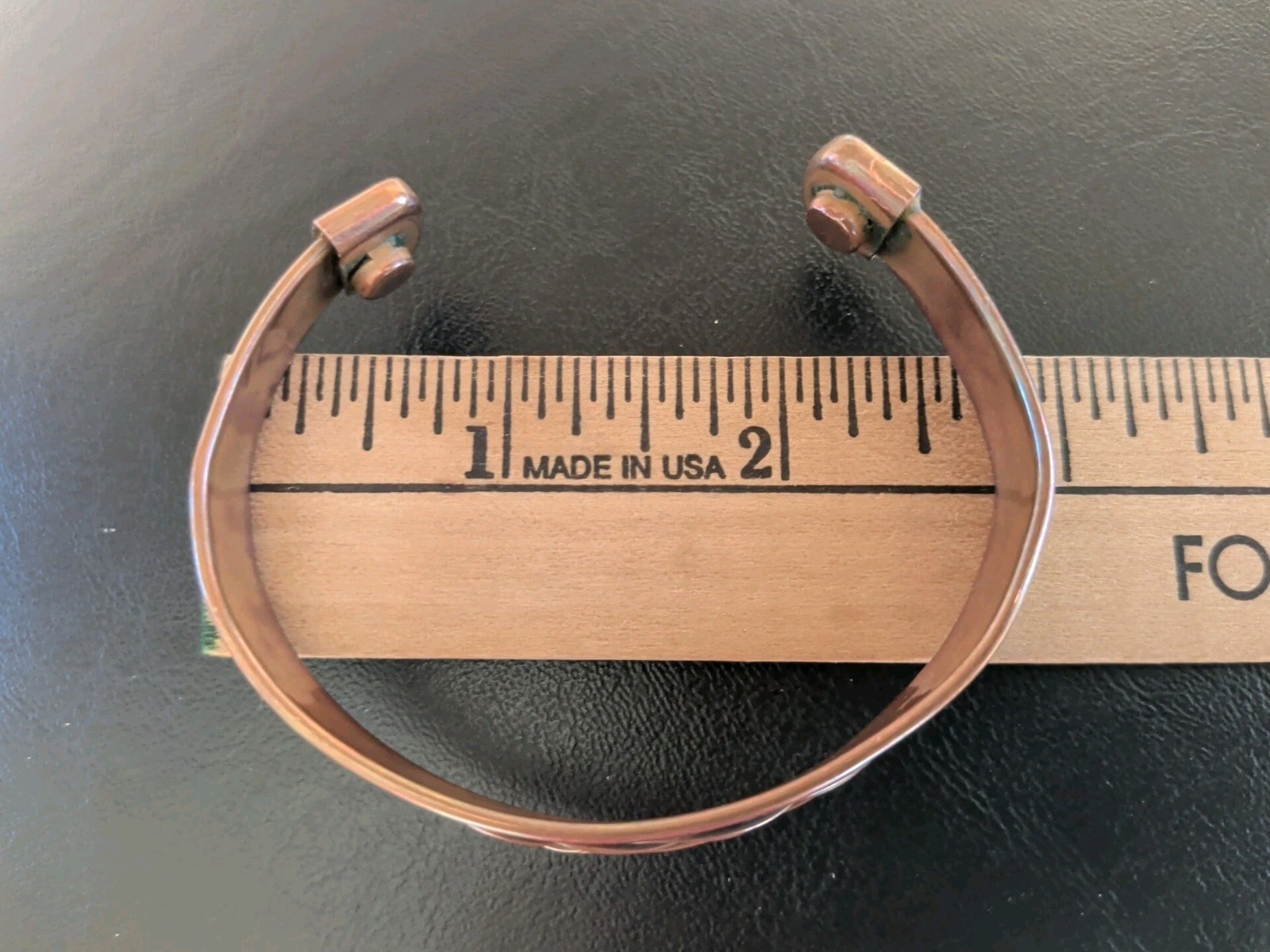 2 Vintage Genuine Copper Cuff Bracelet Different Styles, Braided, Marked, Stylis