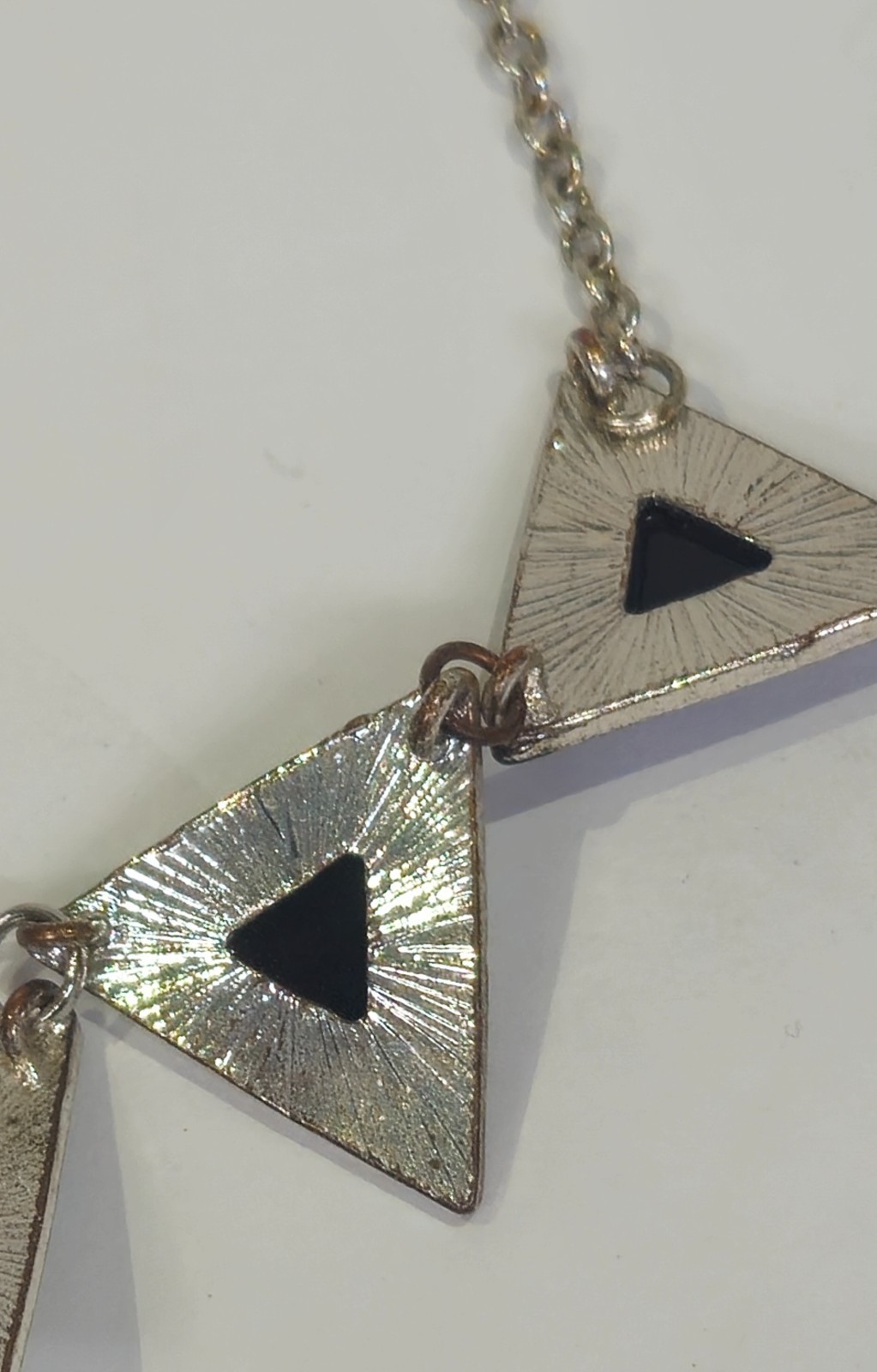 Vintage Silver/Black Choker Necklace Reversible