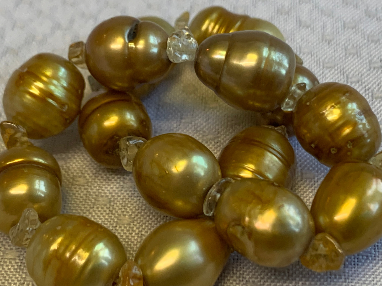 Vtg Pearl Jewelry Lot 19″ Necklace & Bracelets Multicolor AIL Aluma USA Inc