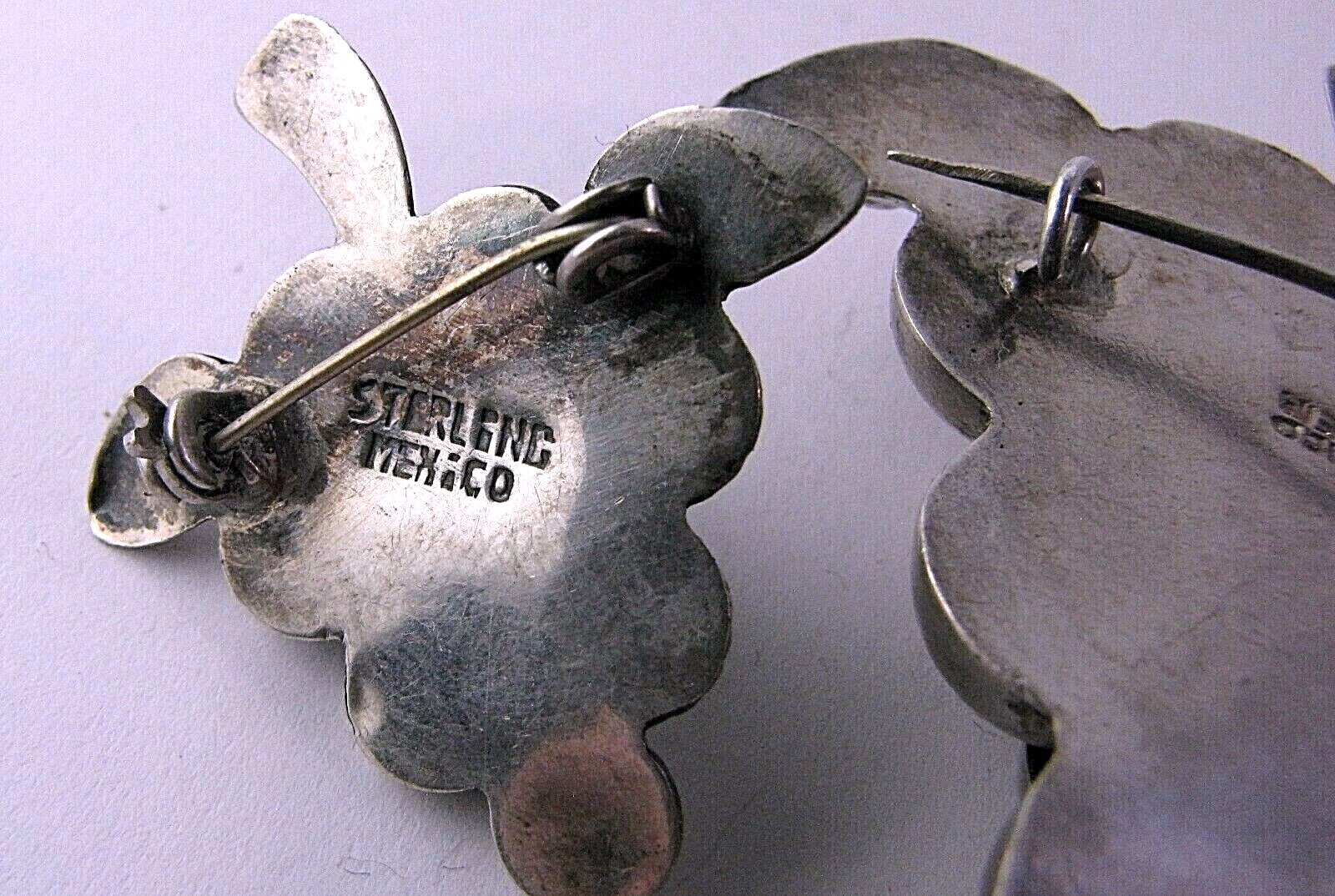 Grape Clusters Brooch Set 3Pc Vintage Sterling Silver Mexico Pin