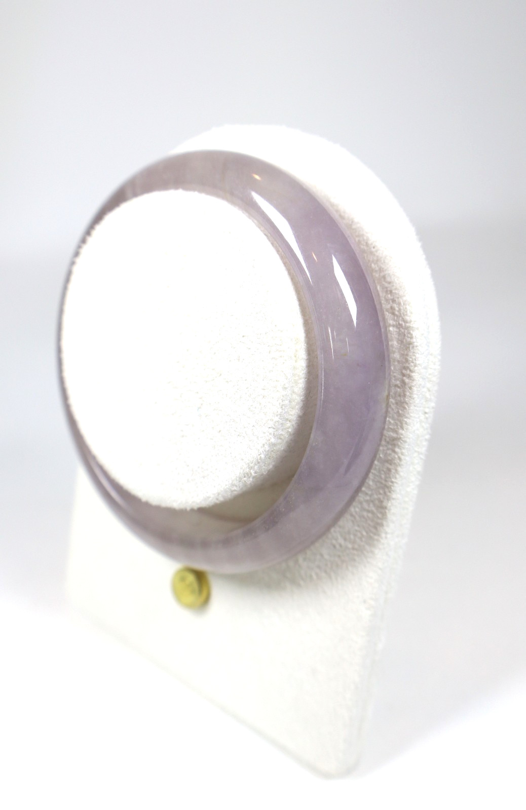 Rare Genuine Vintage Translucent Purple Lavender Jadeite Bangle 57.09mm Diameter