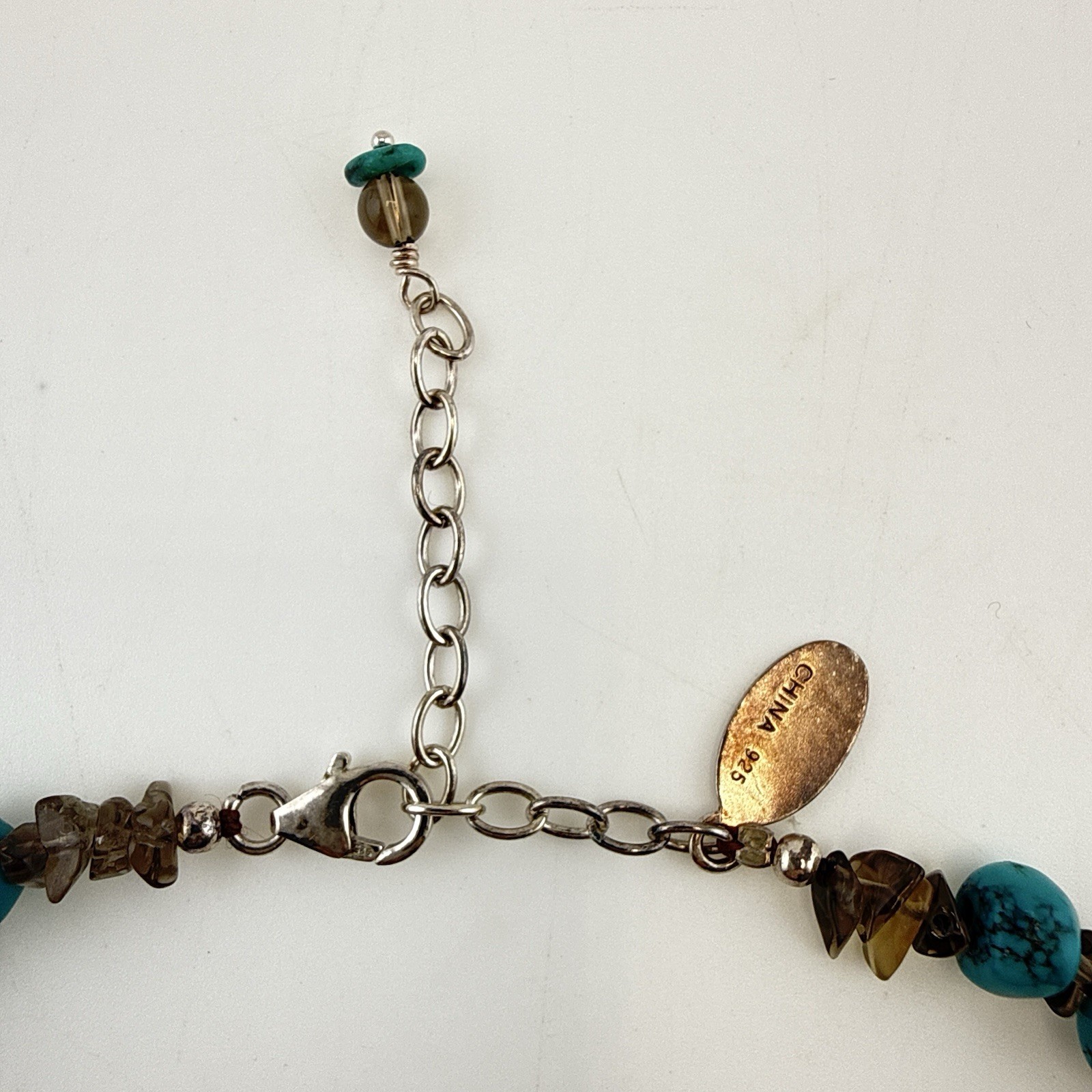 Deb Guyot Necklace Blue Turquoise Quartz Sterling Silver 925 HSN Beaded Matrix