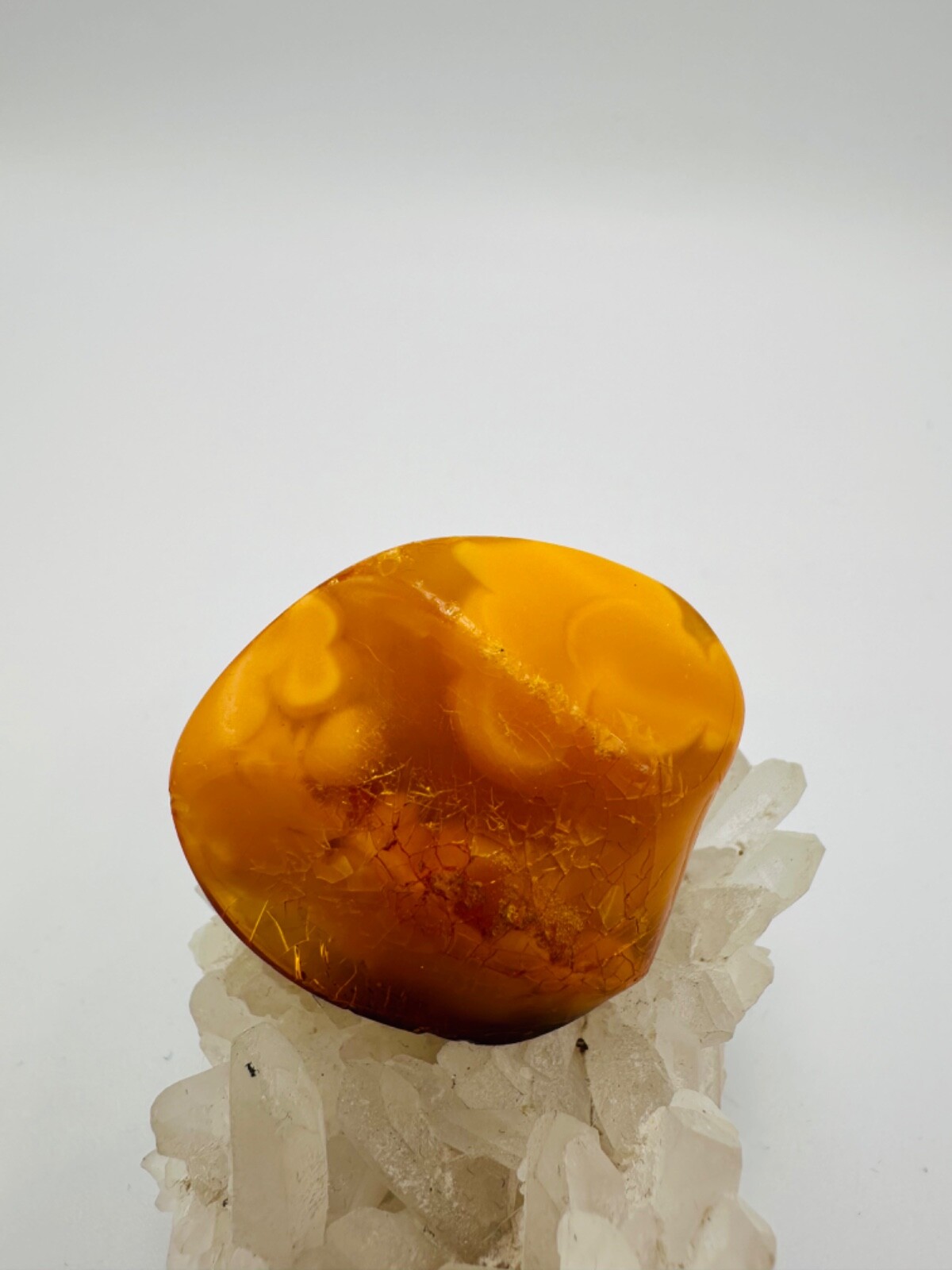 Vintage Baltic Amber Brooch Egg yolk USSR 1970s