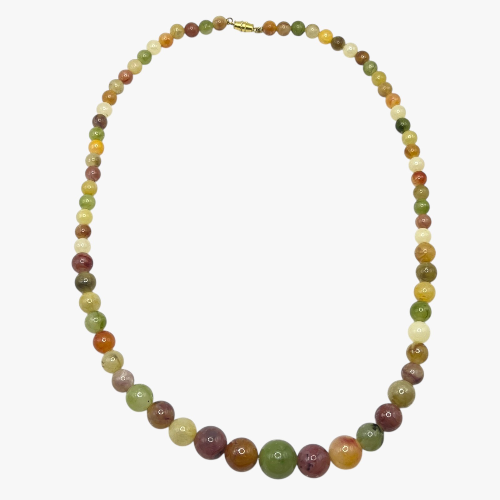 Beaded Necklace Simulated Gemstone Graduated Plastic Boho Jewelry Lightweight