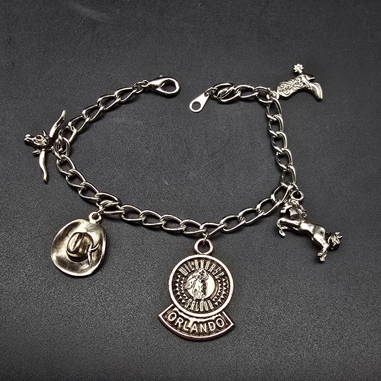 Orlando Wild Horse Saloon Charm Bracelet Western Cow Boy Theme