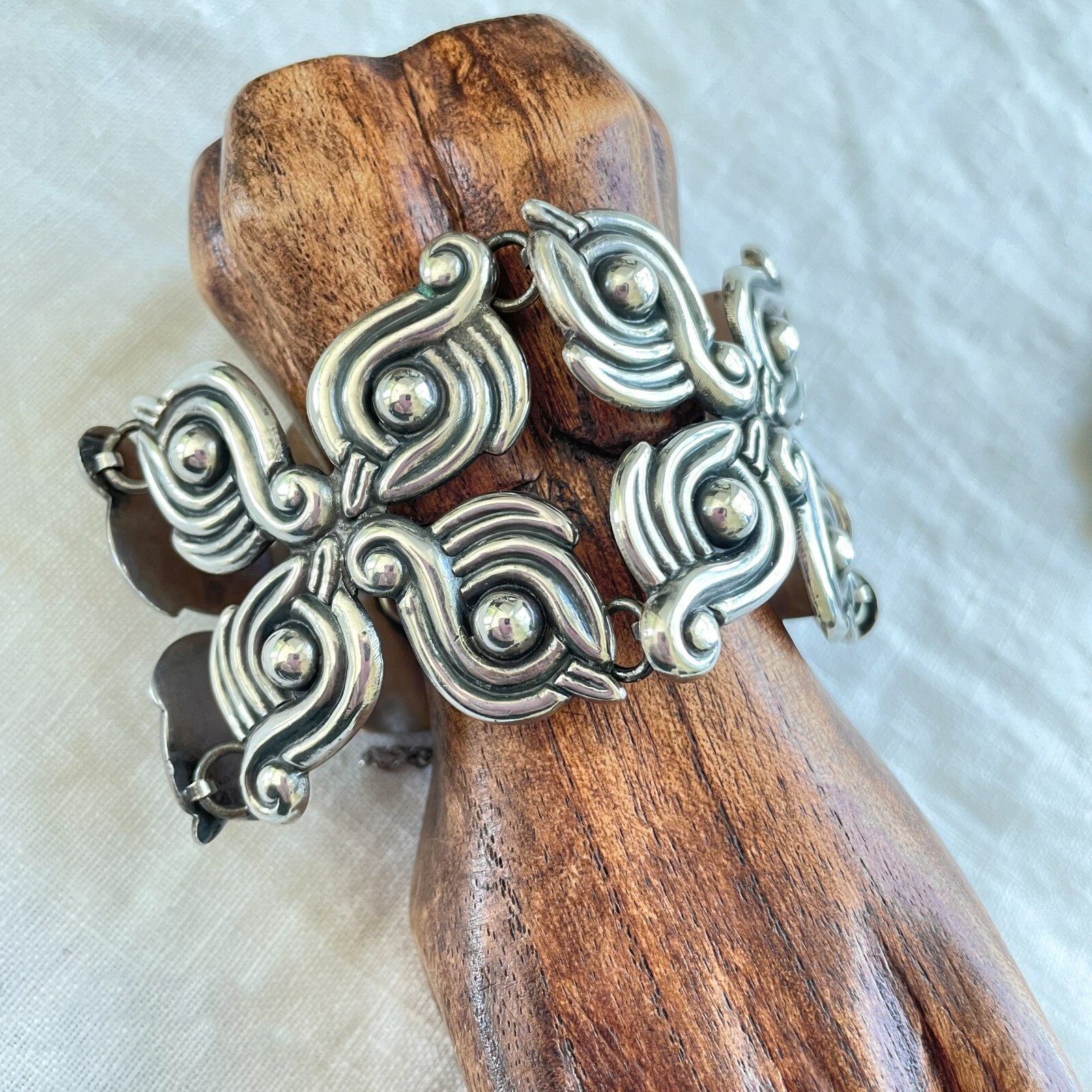 Vintage Los Castillo Necklace/Bracelet Set #122, Taxco Mexico Sterling