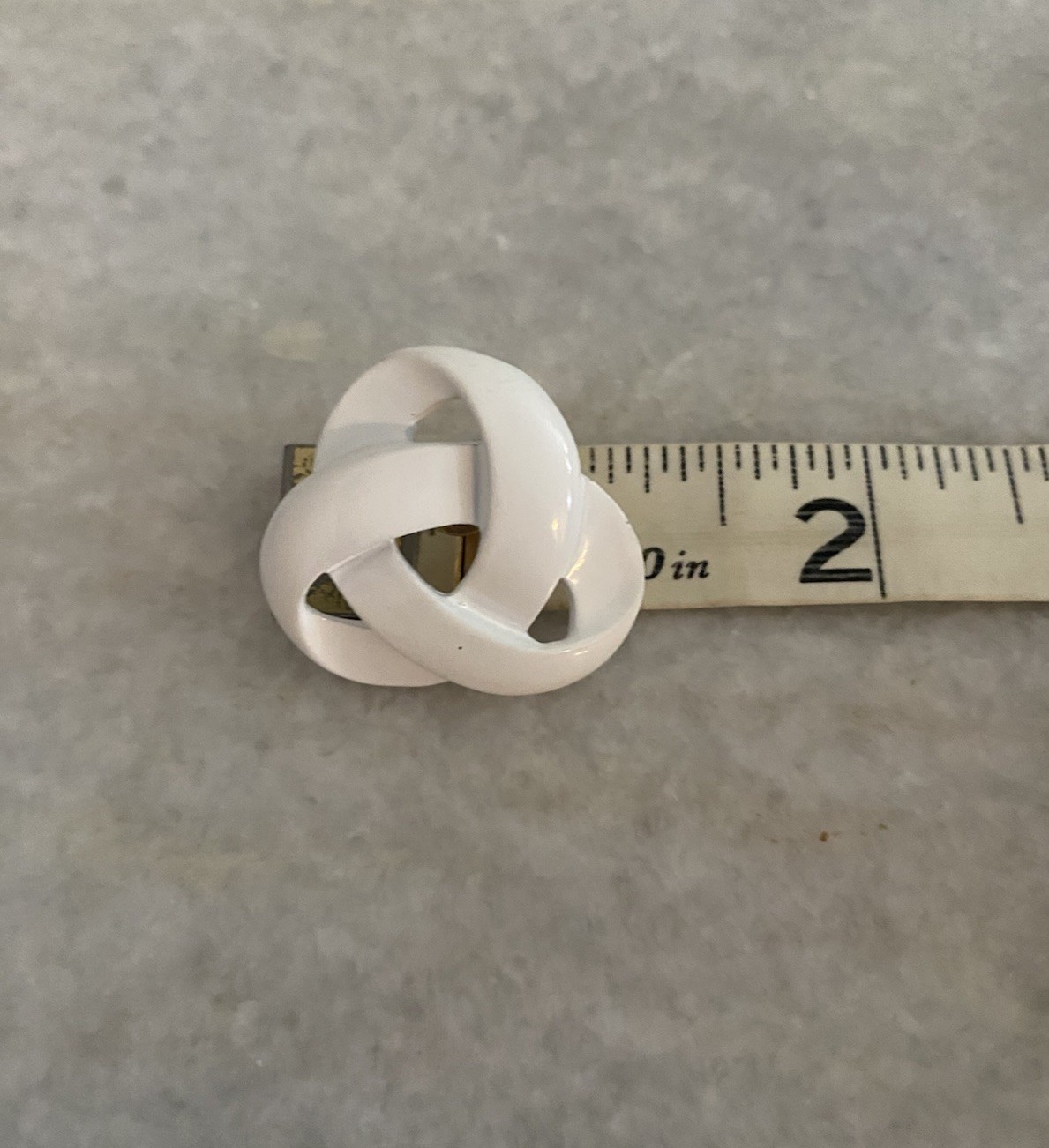 Vintage Napier White Enamel Adjustable Clip On Earrings