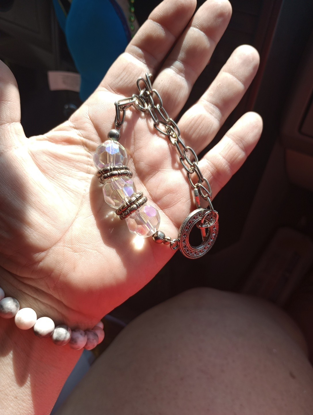 Vintage Crystal Beaded Necklace & Bracelet Set I’m Not Sure If It’s Real.