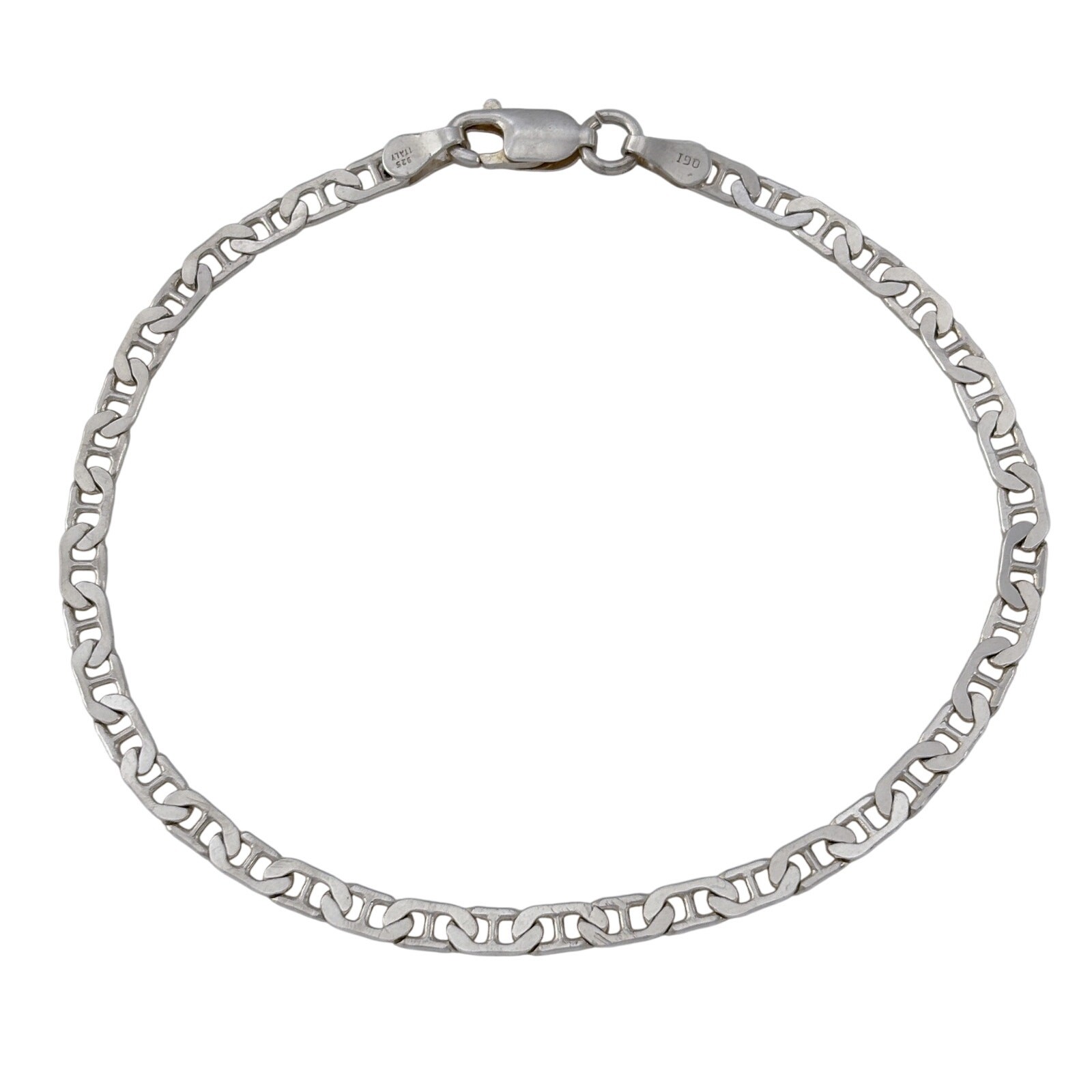Vintage Sterling Silver 925 Italian Anchor Chain Bracelet 7″