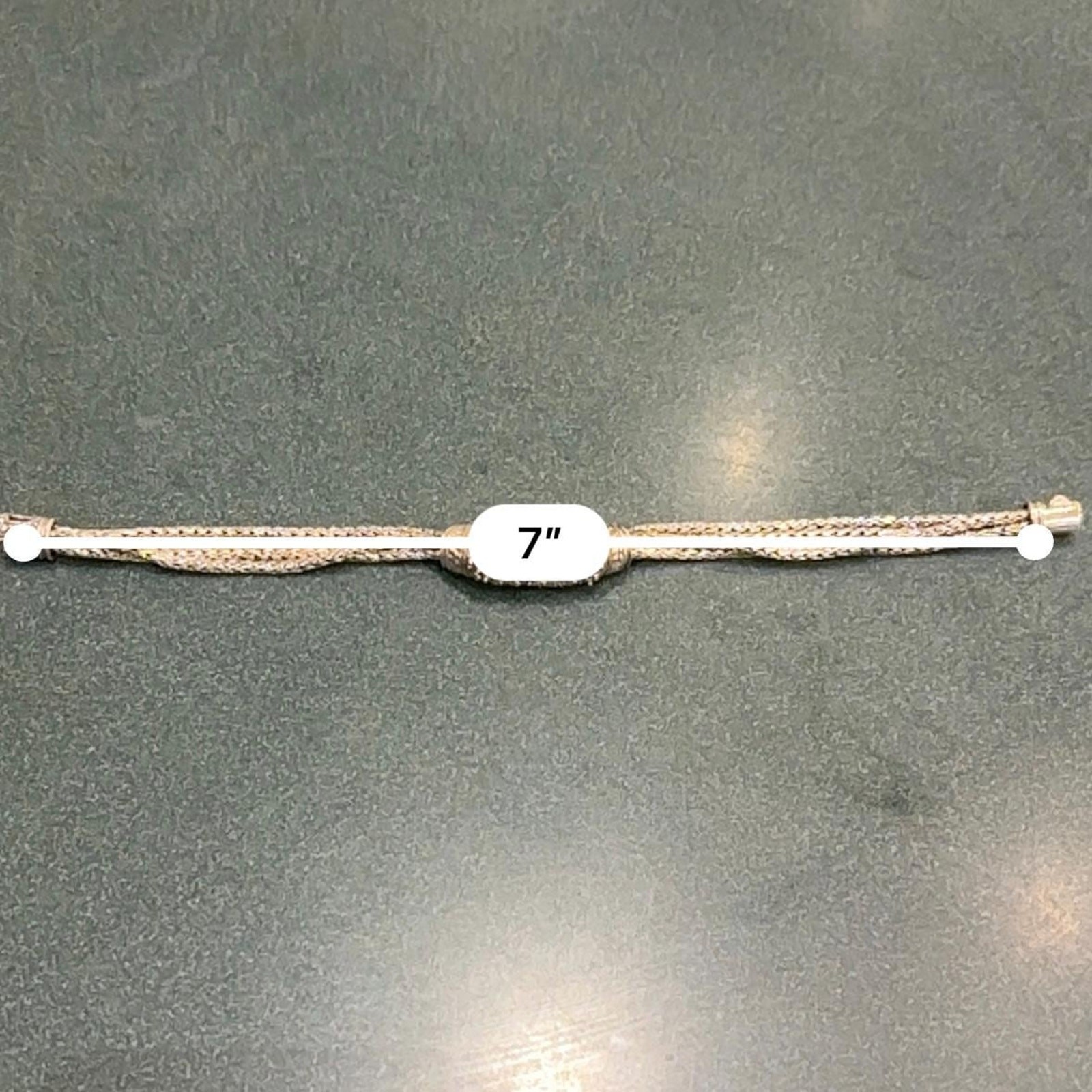 Or Paz Israel Sterling Silver Rose Flower Spiga Wheat Chain Bracelet