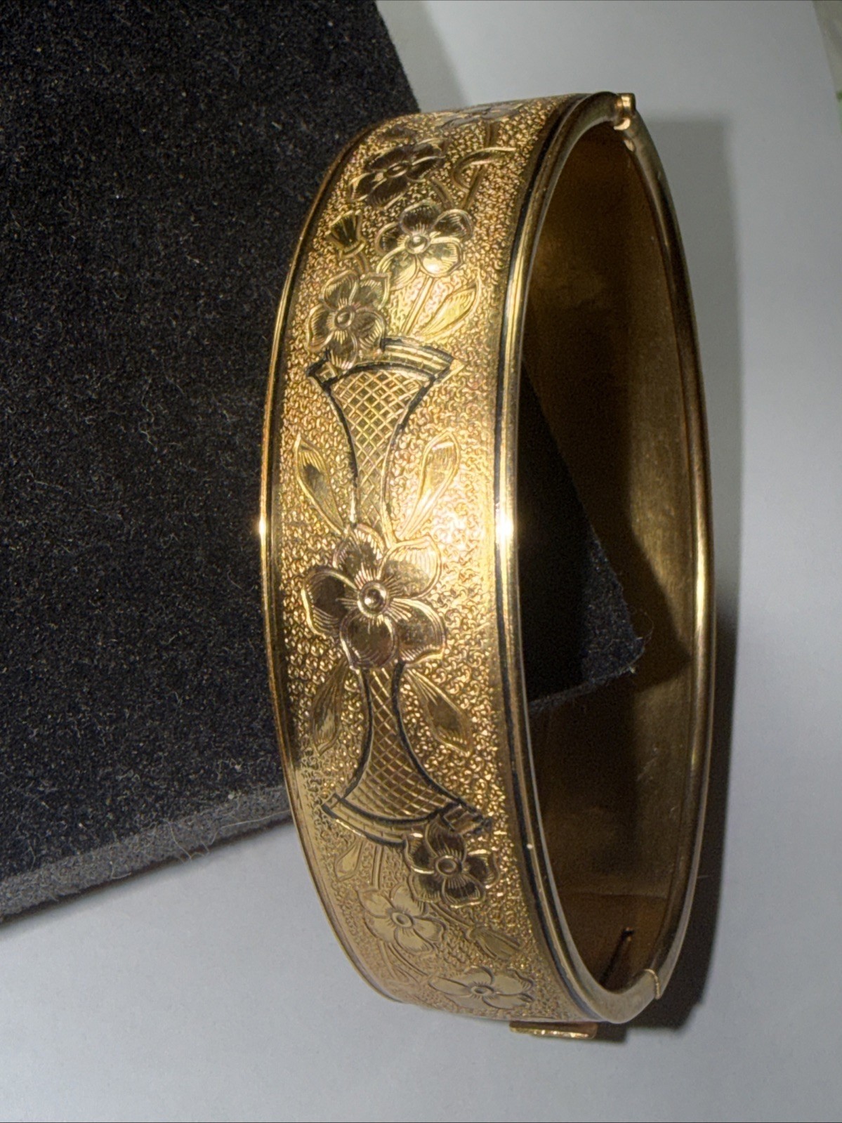 Bracelet Gold Filled 100 Year Old 6.5” 15mm Wide Antique Unmarked