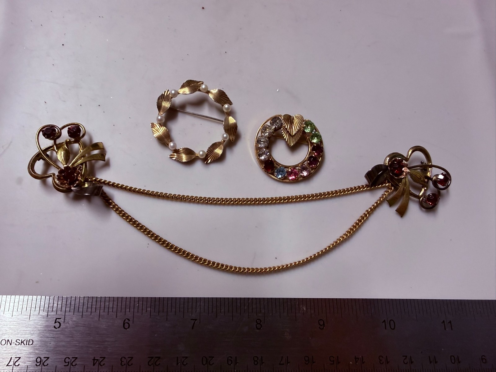 Collection Lot Amazing Variety Vintage Gold Filled Brooches #Decoration – X8
