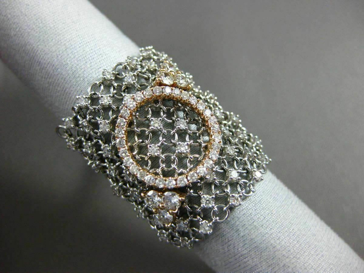 ESTATE LARGE 1.52CT DIAMOND 18KT WHITE & ROSE GOLD FLEXIBLE CIRCLE OF LIFE RING