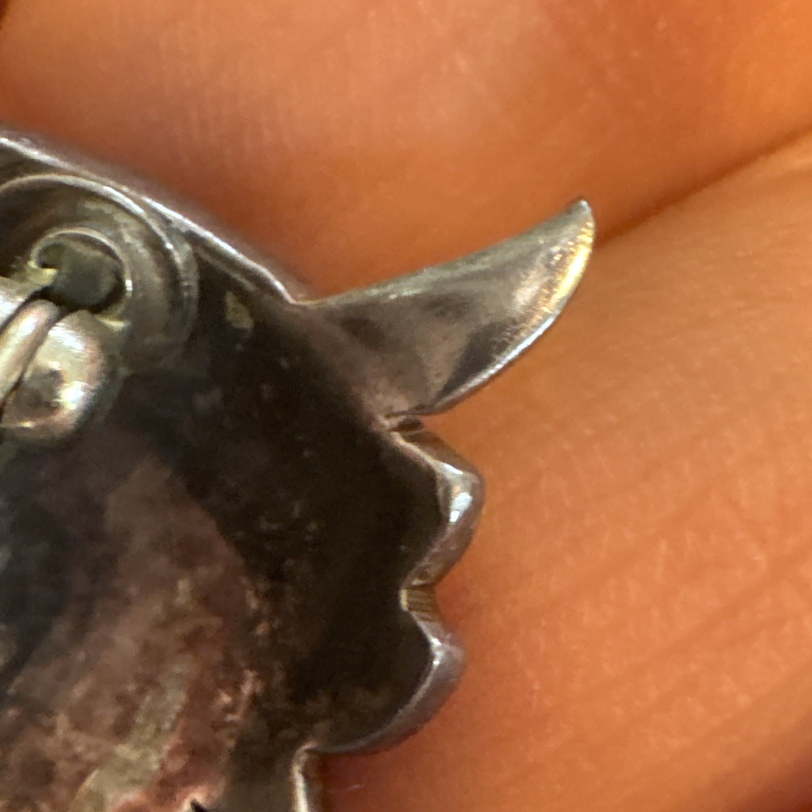 Vintage TAXCO 980 Silver Owl Bird Brooch Pin Mexico Maya Enamel Whimsical Boho