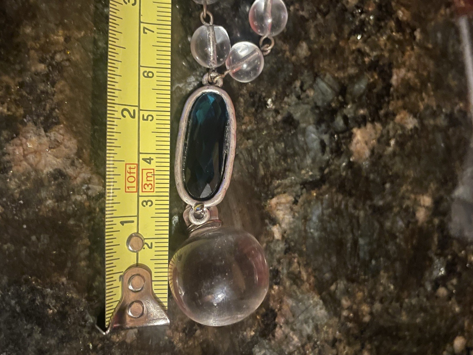 Antique Crystal Pool Of Light Style Necklace