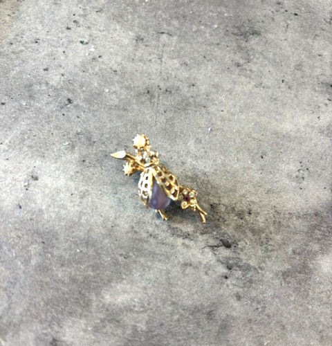 Lot Of 6 Vintage Lady Bug and other bug/insects Brooch Pin