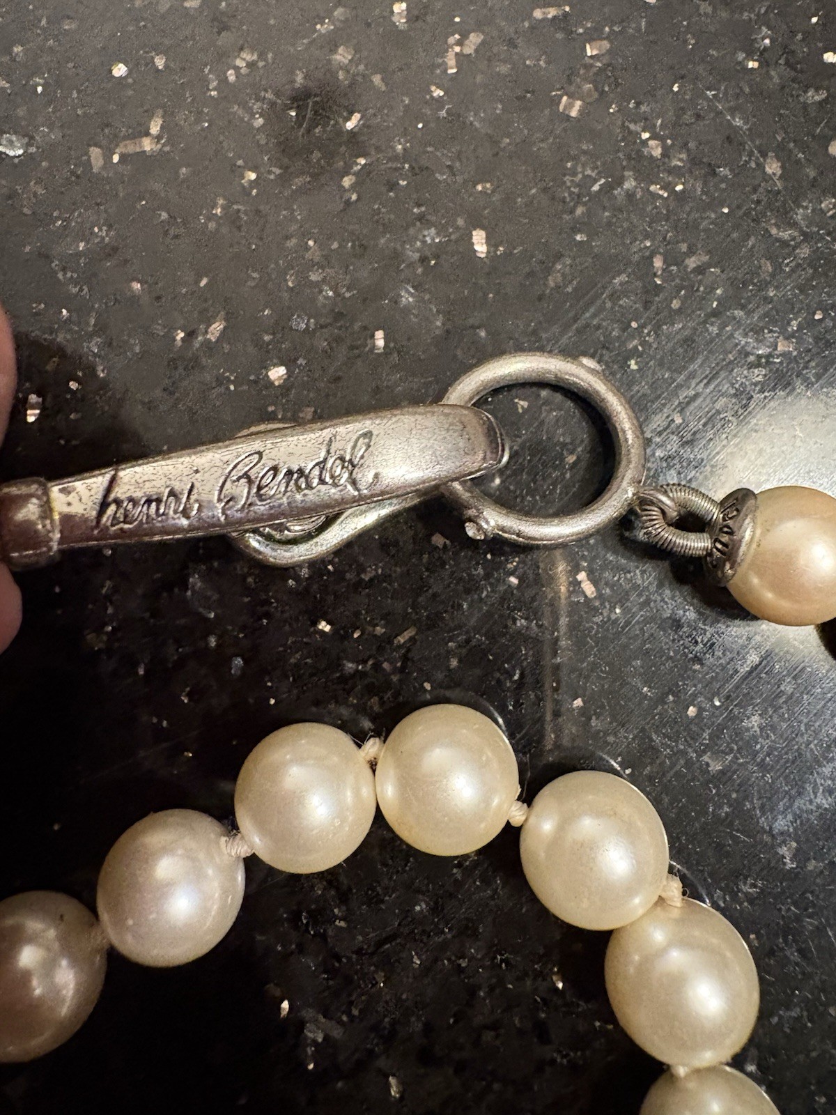 Vintage 23’ Henri Bendel Faux Pearl Necklace- has some discoloration