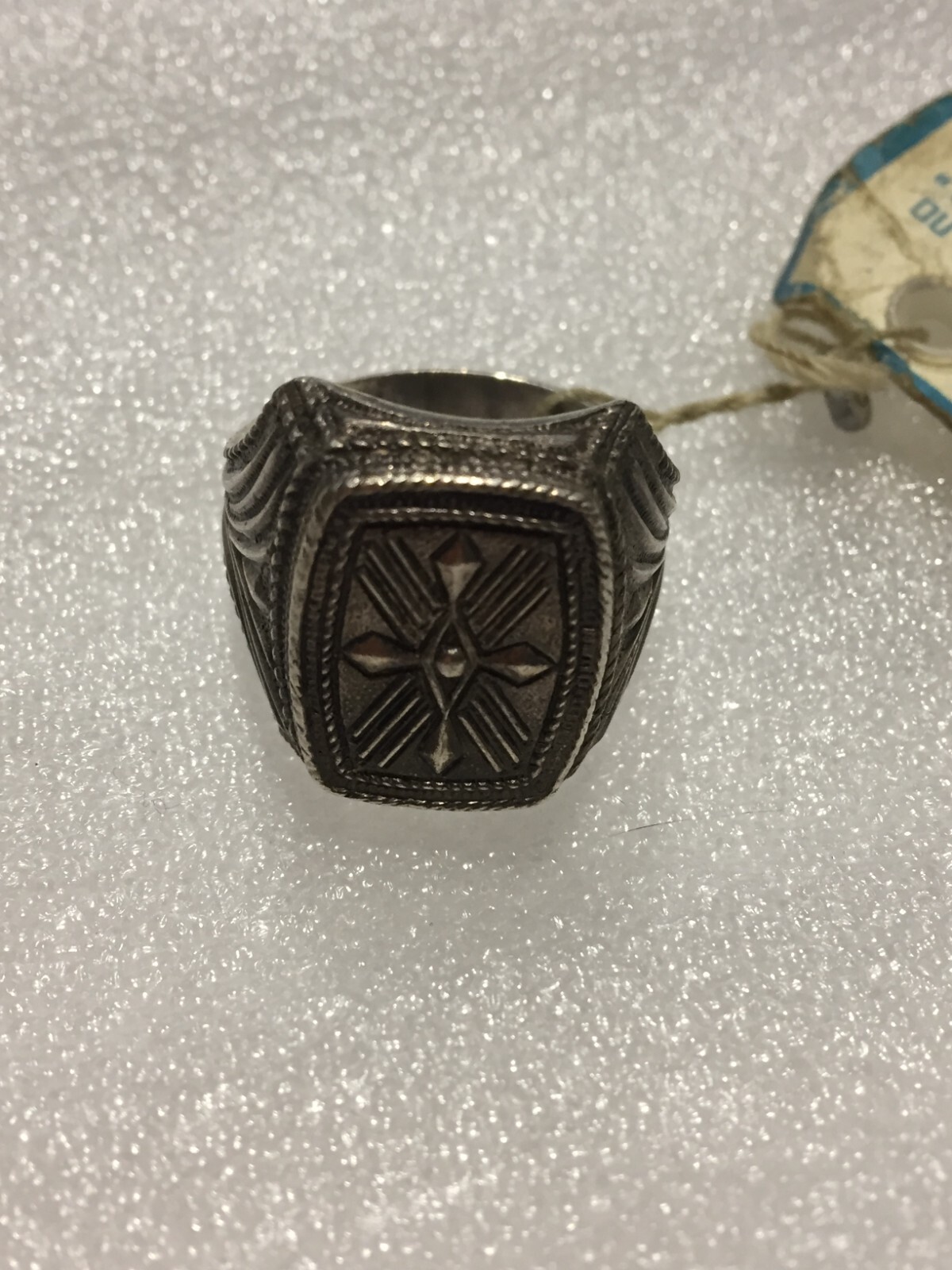 Ring Vintage Silver 875 USSR Soviet men cross 11grm