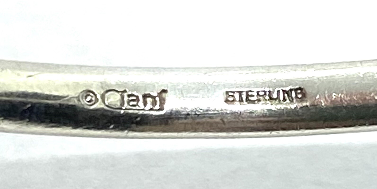 Vintage Dant Sterling Silver Bangle Bracelet Size 7.5 12.58g
